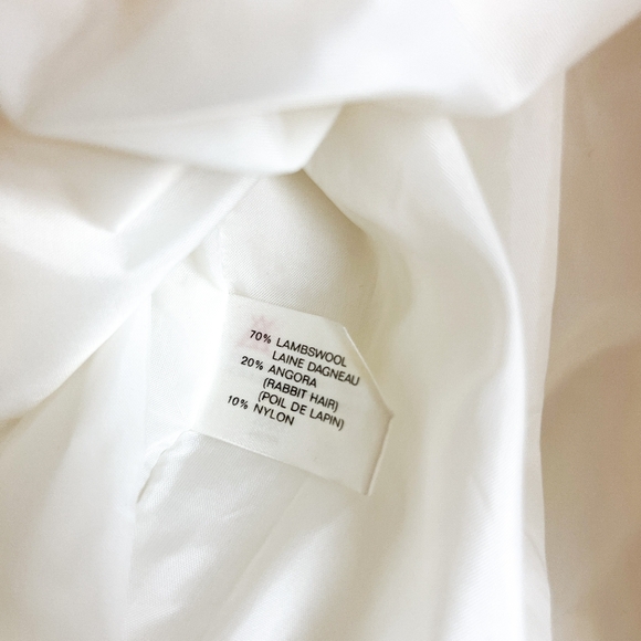 Vintage Lambswool Angora Blend Beaded Fall Leaf Cardigan in Off White - Picture 2 of 12